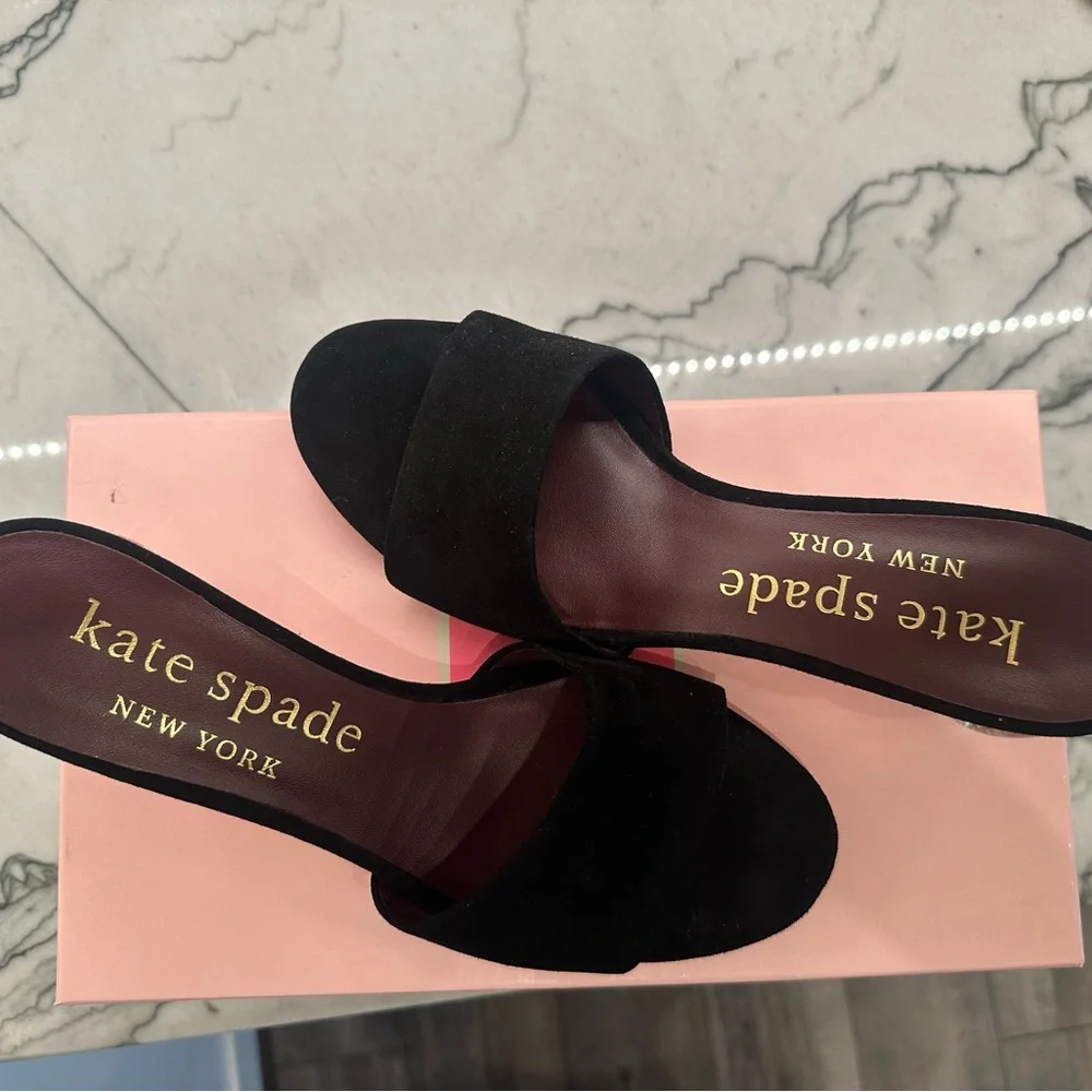 Kate Spade Black “ Polished” Heels with NYC city scene! New in box! - Picture 3 of 6